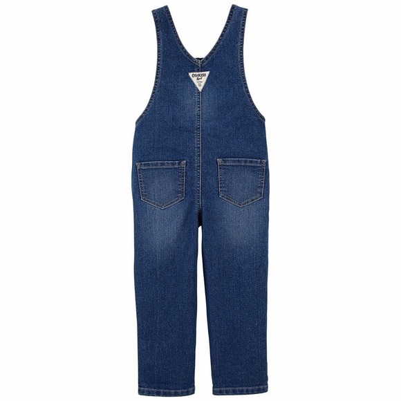 NWT OshKosh B’gosh Knit Denim Heart Pocket Overalls  Baby Girls Size 12M - Picture 2 of 12